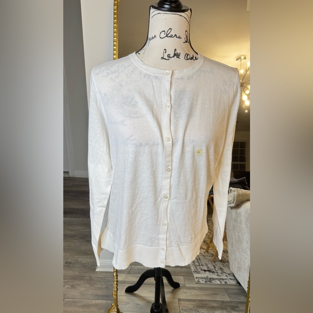 LOFT Cream Knit Top